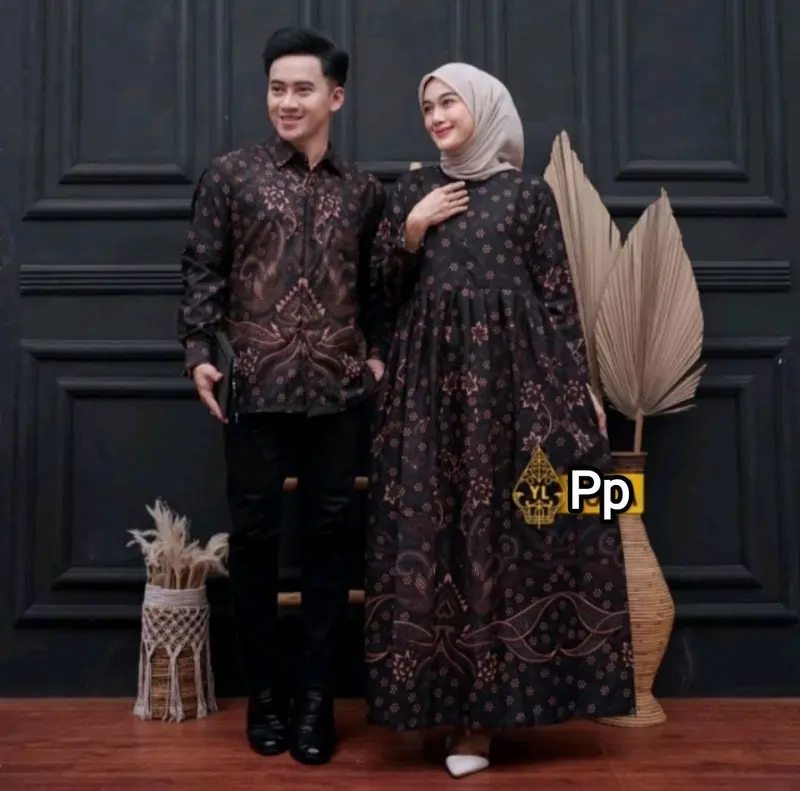 Gamis Batik Couple Baju Batik Pasangan Harga Sepasang 4