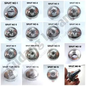 Spuit Topi  Ecer Cetakan Kue Semprit Cetakan Kue Kering Spuit Semprit Stainless Steel