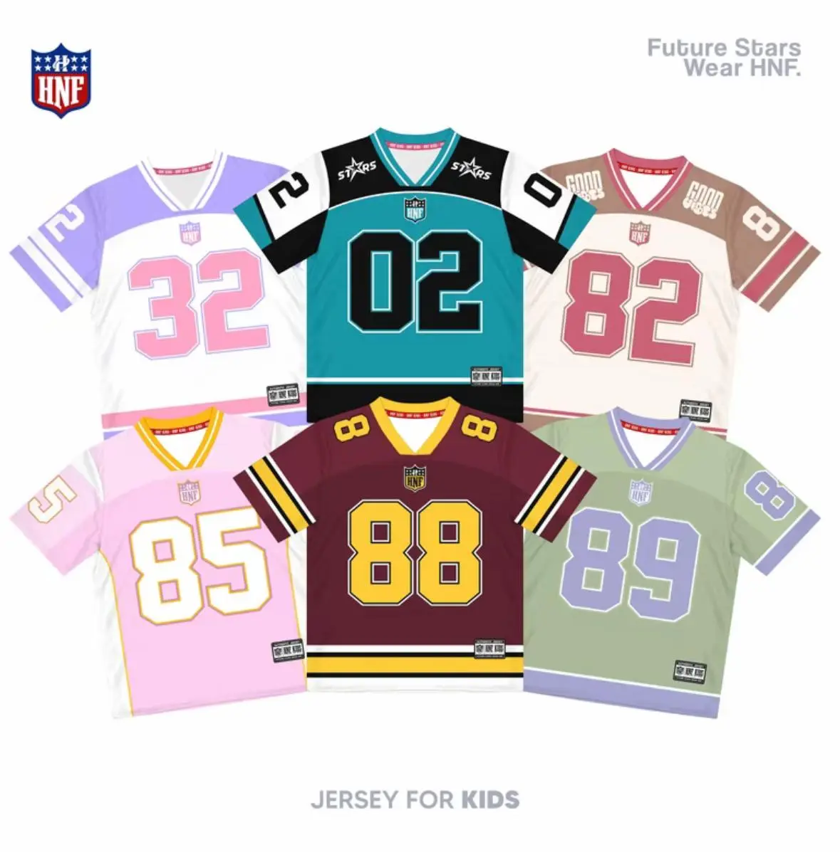HNF KIDS SERIES Number  / jersey rugby anak / jerseynfl / jersey kids sporty / Jersey Kids / setelan jersey anak / jersey anak Pakaian Olahraga Outdoor