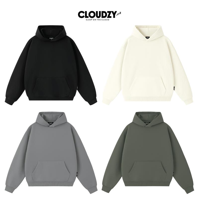 Áo hoodie trơn unisex nam nữ local brand HD TRƠN CLOUDZY form rộng chất nỉ bông dầy dặn 100% cotton
