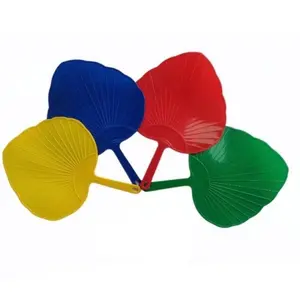 Kipas Tangan Plastik Karakter Waru Warna-warni