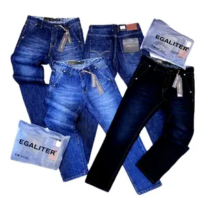 EGALITER ORIGINAL - Celana Jeans Pria Standar Panjang Premium Distro Denim Reguler Fit Bahan Corvus 100% Tebal Lembut Kantong Miring