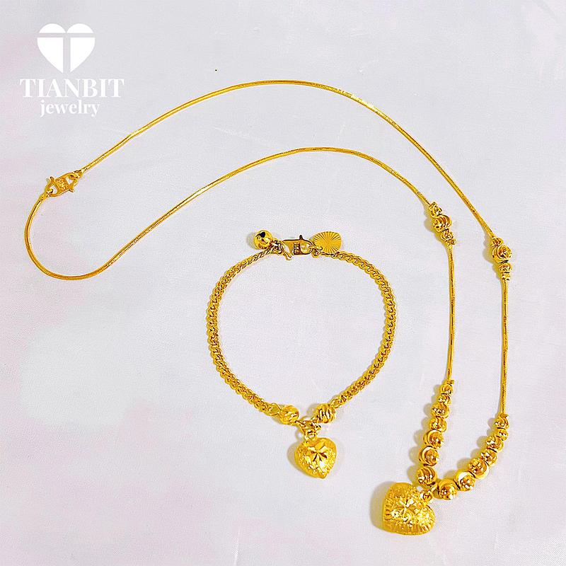 Product Introduction of Titanium hand bracelet, gold plated, love lucky beads, for women, not fade, not easily deformed 0