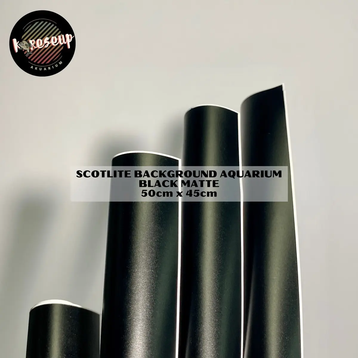 SCOTLITE BACKGROUND AQUARIUM BLACK/WHITE/RED/BLUE LEBAR 100cm x 45cm dan 50cm x 45cm