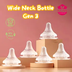 Dot Nipple Generasi 3 Nipple Peristaltic Wide neck Dot untuk botol Leher lebar 3rd Generation