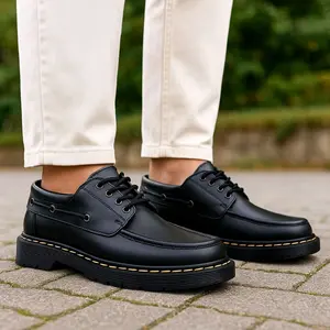 Sepatu Loafers Docmart Formal Pantofel Kerja Pria Hitam & Coklat Baron Shoes Sintetis Fleksibel Tahan Air A5R Imut Sepatu Formal Derby Lokal Nyaman Digunakan