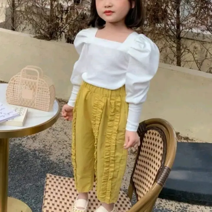 Atasan anak prempuan model lengan panjang/atasan anak prempuan model tangan balon Fashion Perempuan 1