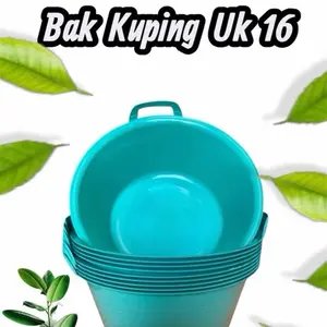 PAKET USAHA 4 LUSIN BAK KUPING UK 16 Diameter Atas 30cm Tinggi 12cm Berkatan Hajatan Murah Multi Plastik Cuci & Cuci Kaki Hijau