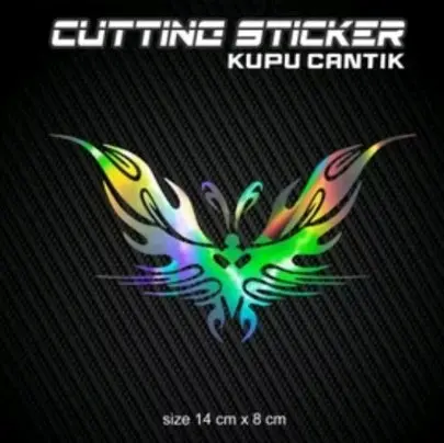 stiker cutting kupu kupu lucu stiker motor reflektif