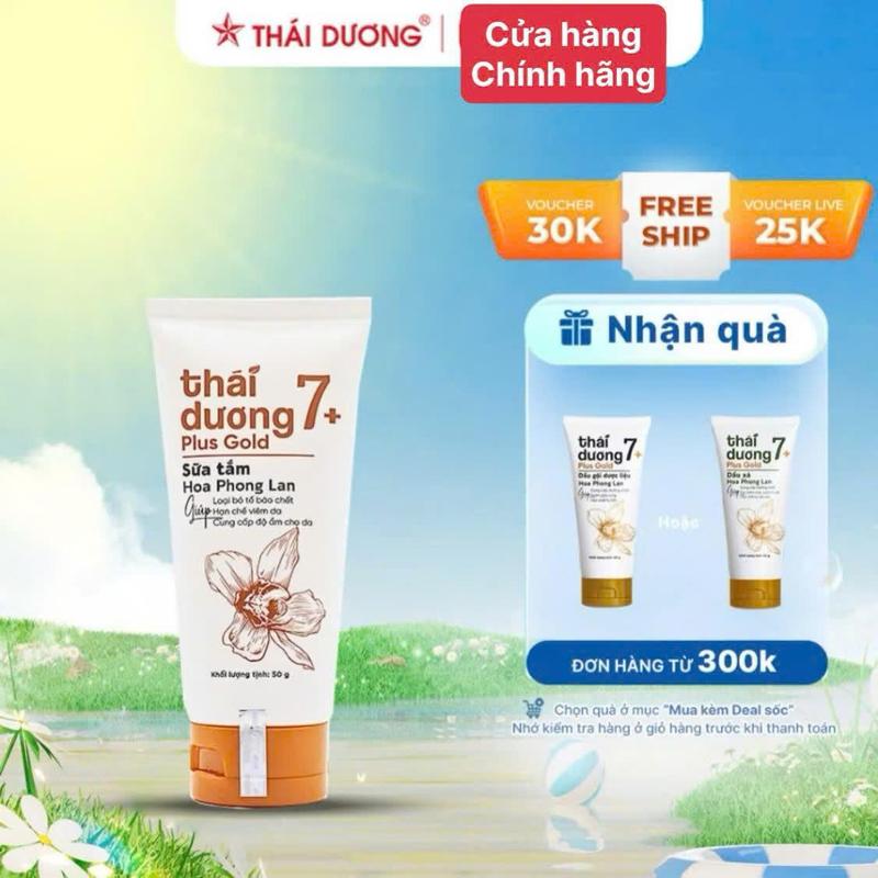  Sữa tắm Thái Dương 7 Plus Gold  Tube 50g Hoa Phong Lan  