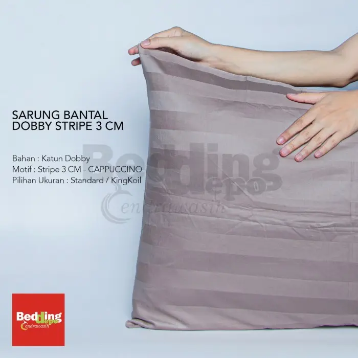 Bedding Depo Sarung Bantal dan Guling Katun Dobby Hotel Stripe Warna 4