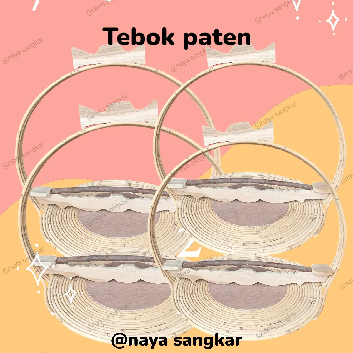 Sangkar Layang Perkutut dan Derkuku Full Rotan - Model Terbaru