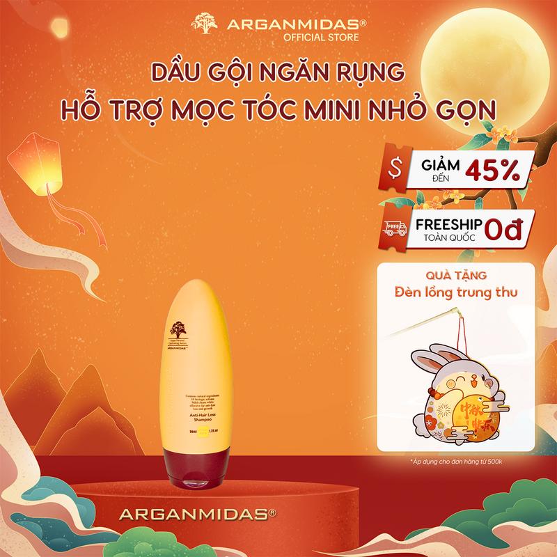 [Mini] dầu gội ngừa rụng tóc và hỗ trợ dày tóc Arganmidas 50ml
