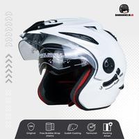 Gambar Helm RN Double Visor Putih mirip Ink t1 dari PUSAT SAUNA SUIT Kota Bandung 1 Tokopedia