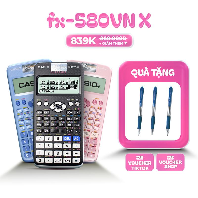 Máy tính Casio Fx-580VNX nhiều màu được mang vào phòng thi