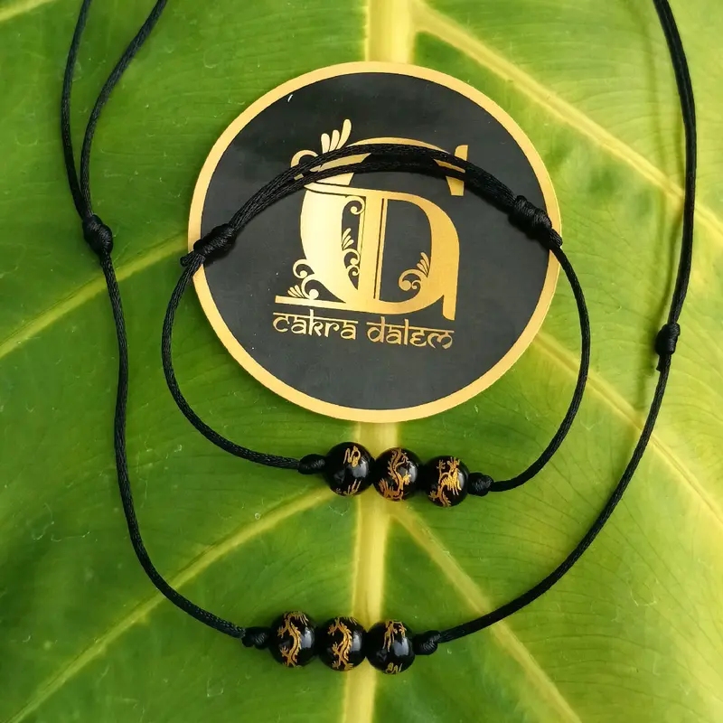 Gelang & Kalung Batu Mantra Hitam Kewibawaan(co yg mana saja dapat 1 set) 0