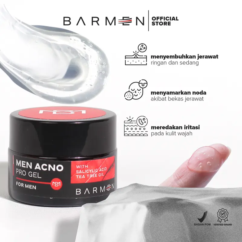 BARMEN Acno Pro Gel Obat Totol Jerawat Pria 2