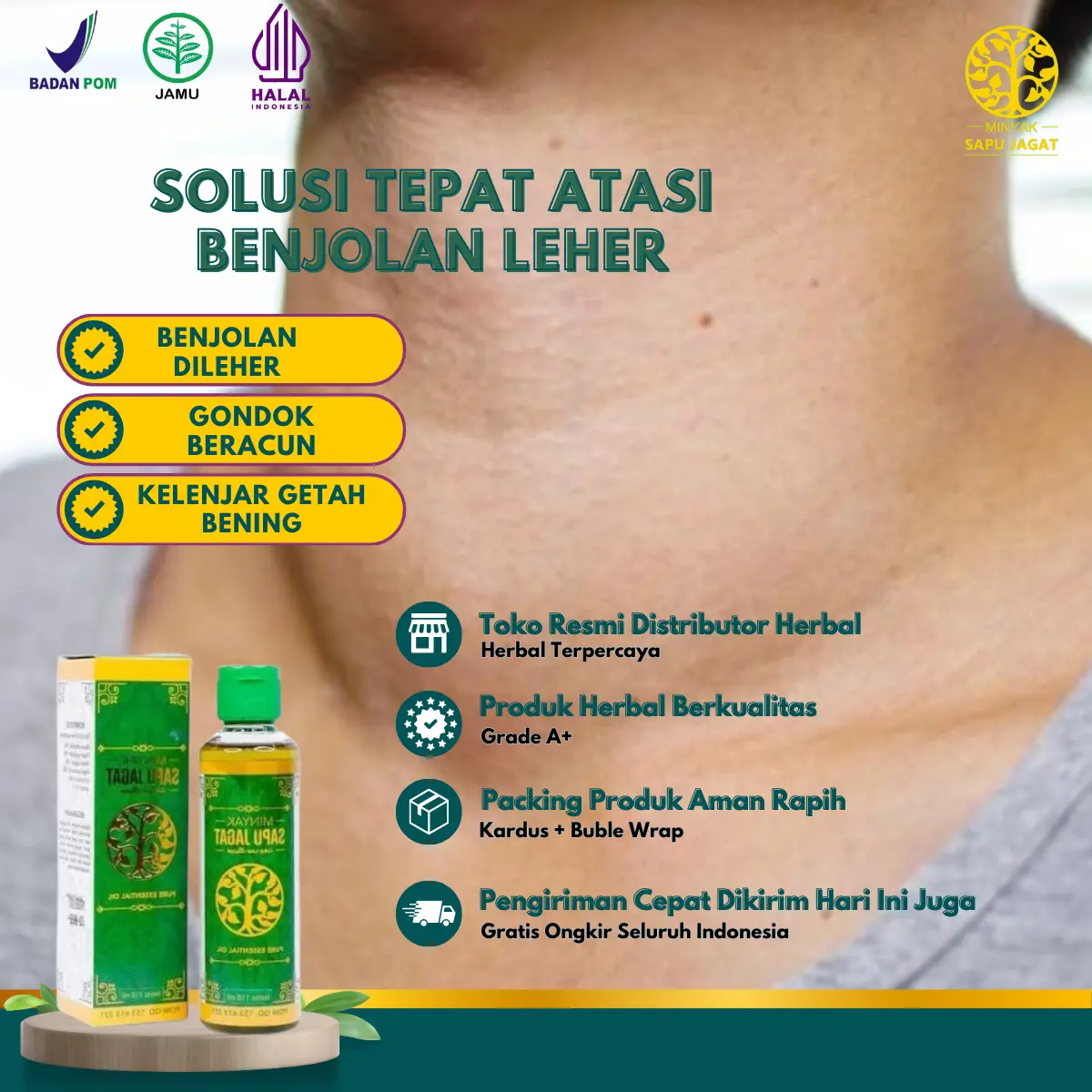 Minyak Oles Untuk Benjolan Dileher, Penghilang Benjolan DiLeher, Penghancur Benjolan DiLeher, Leher Gondok Beracun, Benjolan Kelenjar Getah Bening, Leher Bengkak Membesar, Kelenjar Tiroid