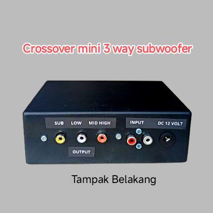 Crossover aktif 3 way, pemisah nada Sub, Low, dan Midhigh 5
