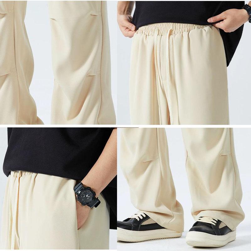 Celana Panjang Unisex Saku Ritsleting Cepat Kering TENCEL Fabric Keren Bernapas Elastisitas