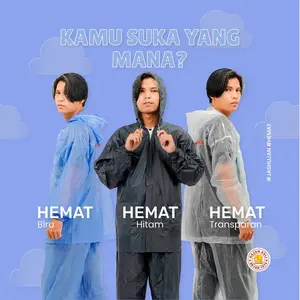 Jas HujanJaket Celana Hemat Brand Gajah Biru