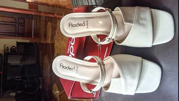 Product Review of FLADEO Sendal Wanita Heels 5cm Sandal Elegant Hak 5 cm Tali Belakang Shoes from E**t 0