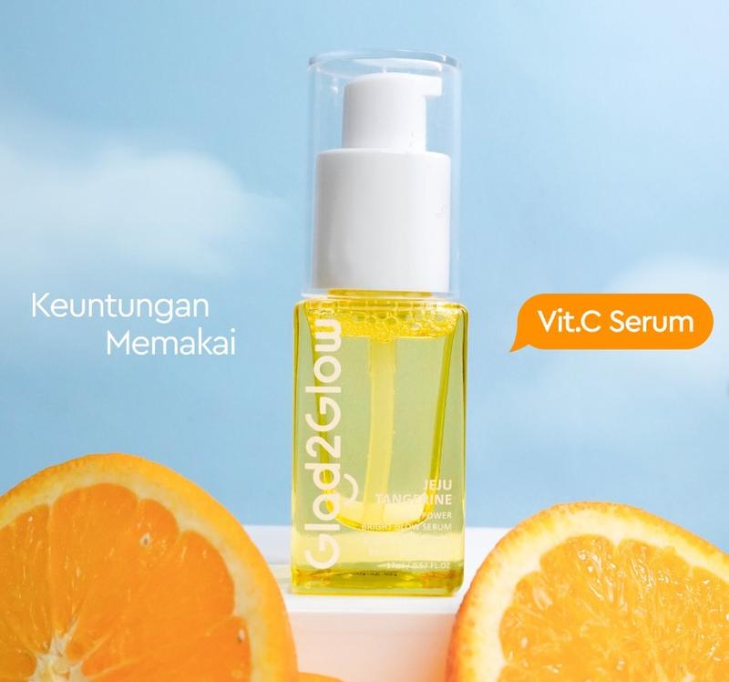 Glad2glow Jeju Tangerine Vita C Power Bright Glow Serum 1