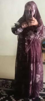 Product Review of Almira Gamis  Motif printing  Digital klok mayung Gamis pesta   Syari Muslim Kondangan from T**. 💜** 1