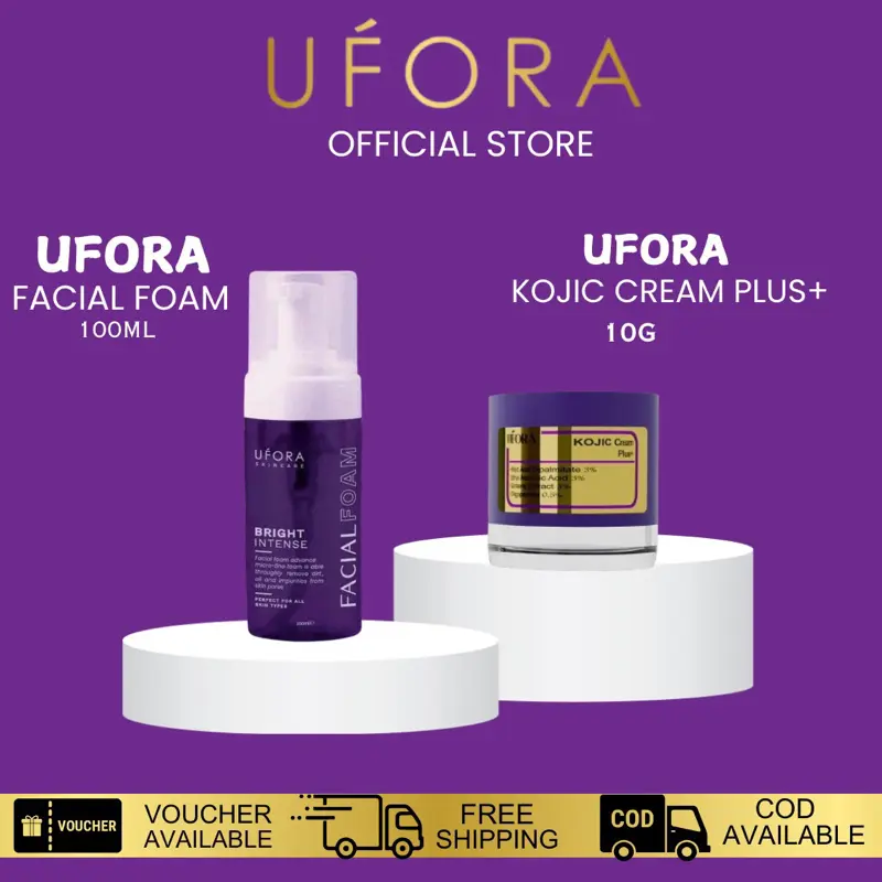 UFORA COMBO JERAWAT { FACIAL FOAM + KOJIC CREAM PLUS+ } ORIGINAL ...