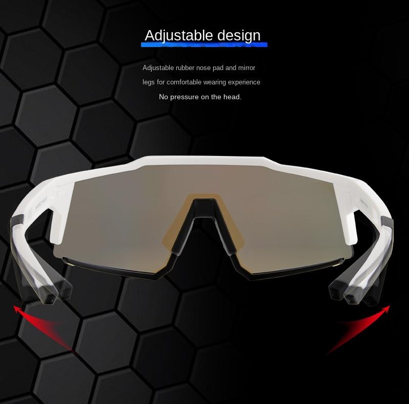 Product Introduction of Kapvoe cycling glasses with color changing red and blue coated lenses, men's and women's mountain road bikes, outdoor sunglasses 6