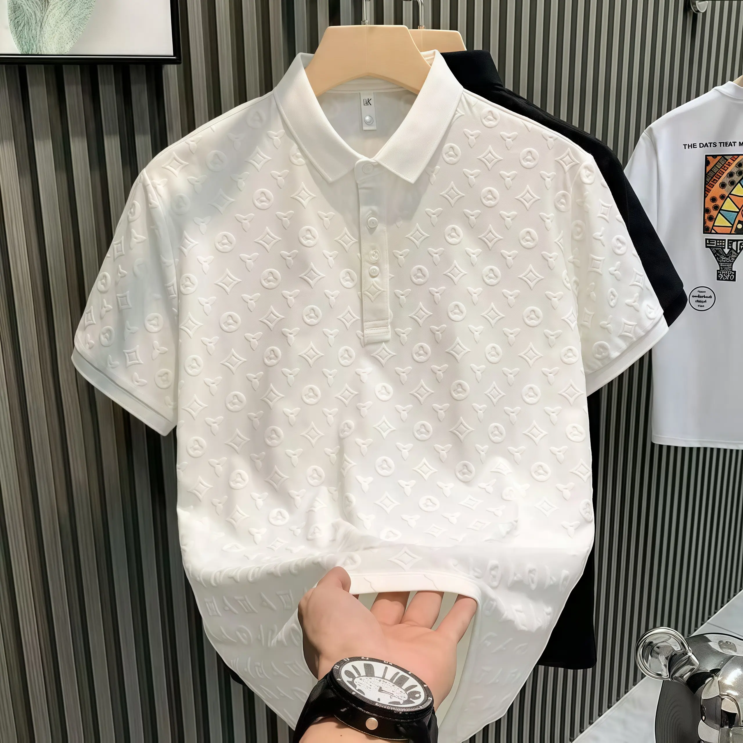 Áo Polo ngắn Tay Hợp Xu hướng Phong Cách Mùa Hè, Thoải Mái Và Cao Cấp, Dành Cho Nam Giới, Dễ Phối Đồ Hợp Xu hướng Chất Lượng Cao, Áo Nam