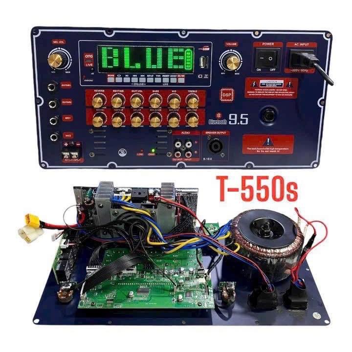 Bo mạch loa kéo T550s công suất thật 500w, màu ngẫu nhiên, chuyên trị coil 65, coil 75 kích thước bo mạch 19x38