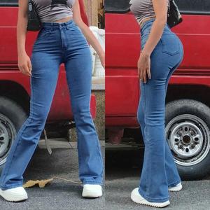 Mezclilla Vaqueros Acampanados Azul Para Mujer Jeans cintura alta tela suave y elástica ideal para estilos casuales y versátiles Pantalones vaqueros vaqueras mujer outfit