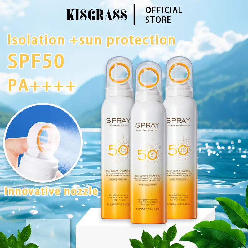 SPF50 Sunscreen Spray Moisturizing Whitening SunscreenWhole Body UV Protection and Isolation All Skin Types Comfort Moisturizer Moisture Cosmetic