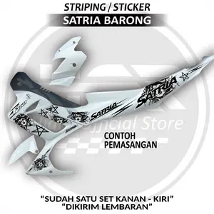 Sticker Striping Vareasi Motor Satria fu Barong Sticker Striping Vinly Motif Medusa Desain Terbaru