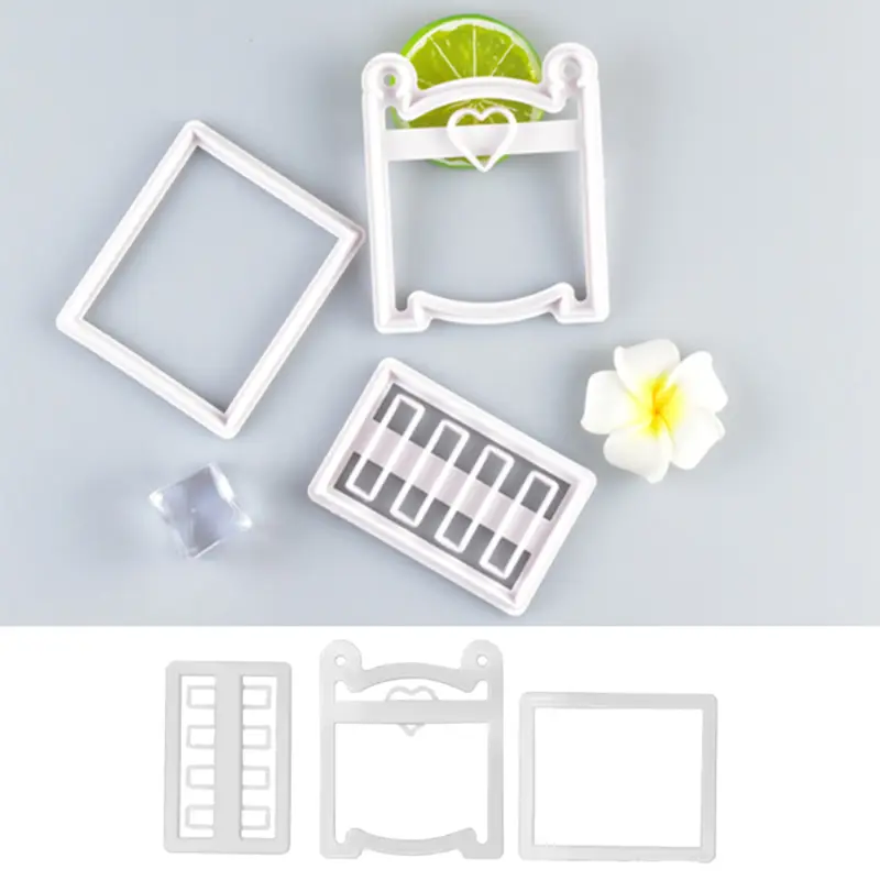 Dụng Cụ Cắt Bánh Quy Bằng Nhựa Hình Cũi 3D, Dụng Cụ Trang Trí Bánh Quy, Kẹo Sô Cô La, Thủ Công, 3 Gói 6