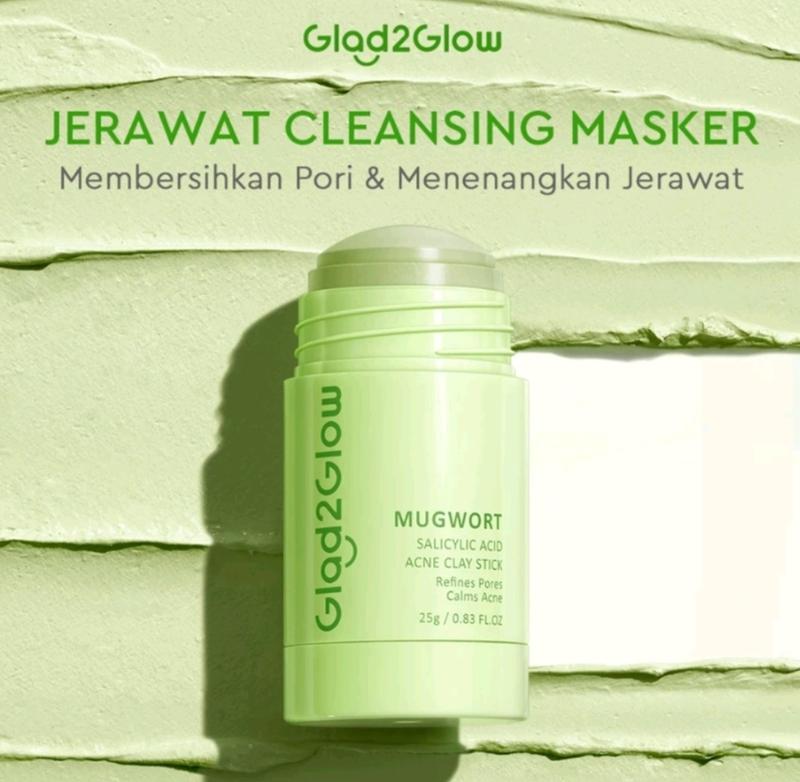 Product Introduction of GLAd2Glow pomegranate niacinamide brigthtening clay stick mugwort acne clay mask stick 2