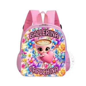 Ballerina Capuchina Tas Ransel Anak Sekolah Terbaru Viral Ballerina Fashion dengan Desain Bunga dan Cappuccino Menarik