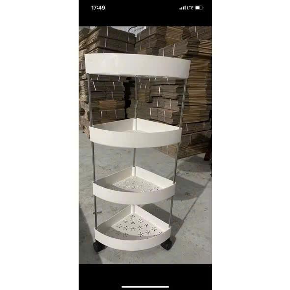 Kệ góc nhà tắm tam giác 4 tầng nhựa Việt thiết kế hiện đại và tiện lợi