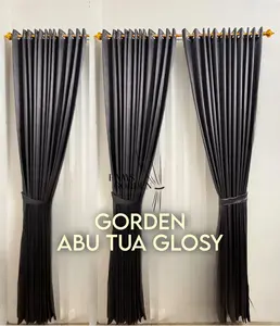 GORDEN PREMIUM 90% BLACLOUT PREMIUM |  MOTIF SERAT BUNGA HALUS SAFRON GORDEN JENDELA MINIMALIS MEWAH DAN TERMURAH CURTAIN Pintu Tali
