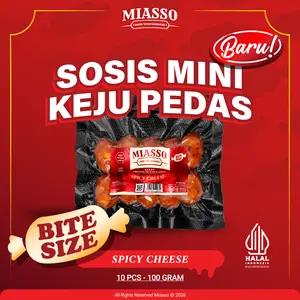 MIASSO Spicy Cheese Bite – Sosis Keju Lumer Halal | Frozen Food Viral & Cemilan Kekinian