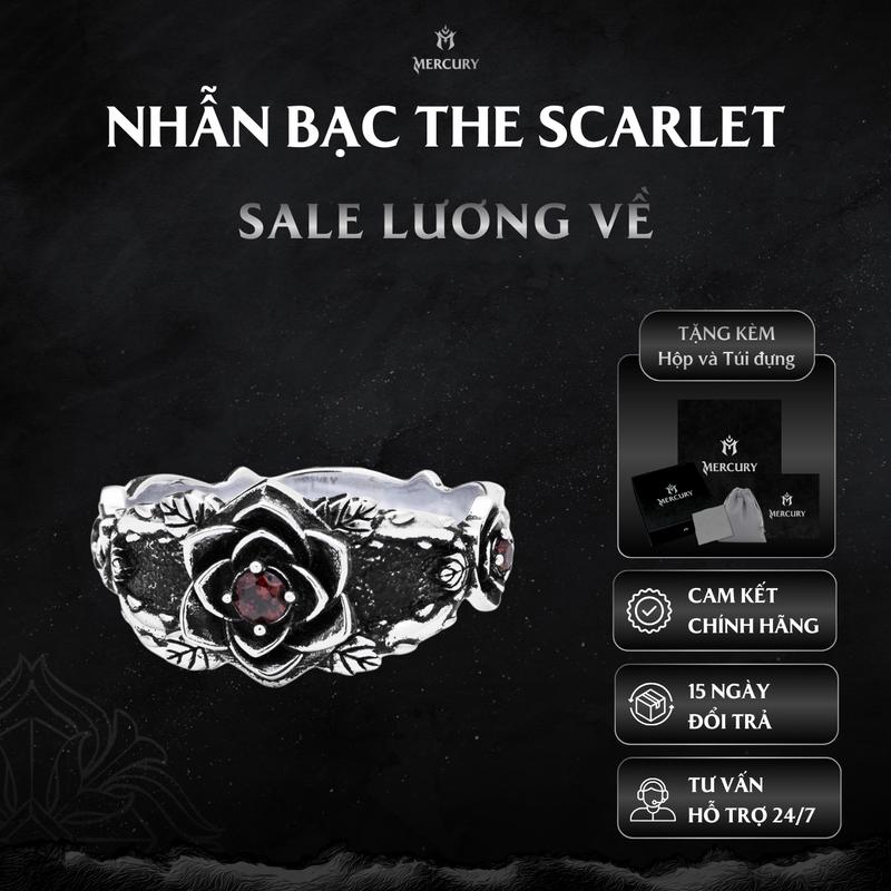  Nhẫn Bạc nam nữ 925 Mercury The Scarlet - Trang sức Bạc 925 đúc nguyên khối - Thiết kế độc quyền bởi Mercury x Tranh Nguyenn 