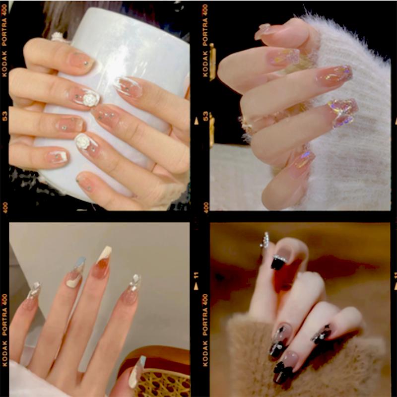 Product Introduction of 2025 pure hand-worn nails, 100 different styles of nails, random blind box, M size, affordable, many styles, fashionable nail stickers. 13