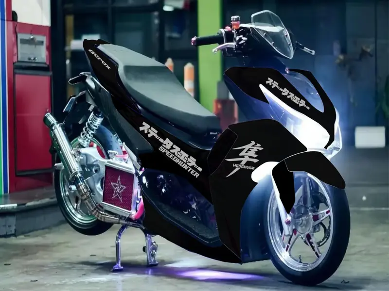 STRIPING || CUTTING STICKER/STRIPING YAMAHA AEROX 155 NEW || STIKER AEROX 155 NEW STRIPING LIS VARIASI Motorcycle 1