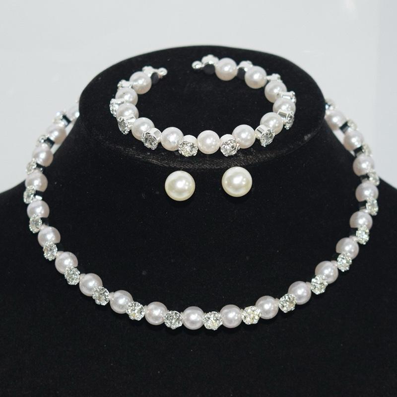  Vòng cổ vòng tay bông tai ngọc trai phối đá 