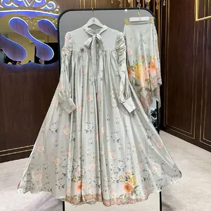 Dress set Hijab silk flower by Shella Saukia