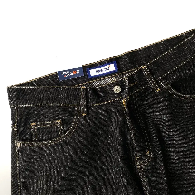 JINSYOU - ARTHUR BARREL PANTS Baggy Raw Denim 14 Oz Black Garment 2