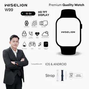 2026 New W99 Pro Max Jam Tangan Pintar Tahan Air IP68 Layar HD Bluetooth 5.2 Pemantauan Kesehatan Multi-Sport Modes Baterai Tahan Lama Smartwatch