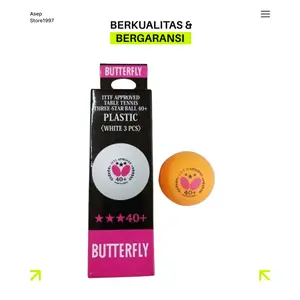 Butterfly, Bola Pingpong Tenis Meja 40+ Bintang 3 Ball Outdoor