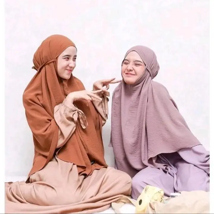 Hijab Bergo Maryam Cringkel Airflow Jumbo Oval Nyaman Crinkle Kerudung Pad Syari Muslim Instan